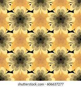 Abstract seamless pattern. Floral fantasy.