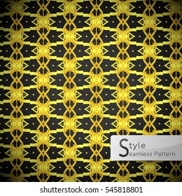 abstract seamless pattern floral lattice point Gold vintage geometric vector illustration