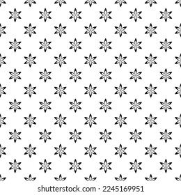 Abstract Seamless Pattern Floral Leaf Flower Art Repeated Decoration Vector Illustration