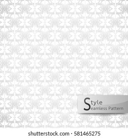 abstract seamless pattern floral mesh loop. white texture background 
geometric vintage vector illustration