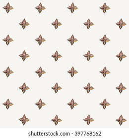 Abstract seamless pattern floral ornament.
