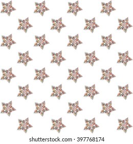Abstract seamless pattern floral ornament.