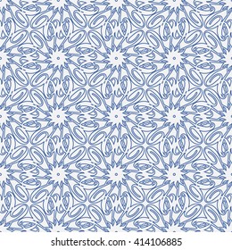 Abstract seamless pattern with floral ornaments. Seamless background.