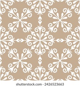 Abstract Seamless pattern with floral vintage elements. vector background.