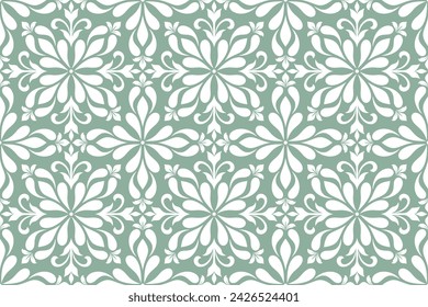 Abstract Seamless pattern with floral vintage elements. vector background.