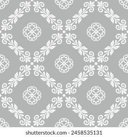 Abstract Seamless pattern with floral vintage elements. vector background.
