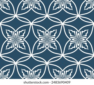 Abstract Seamless pattern with floral vintage elements. vector background.