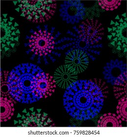 Abstract Seamless Pattern . Flower