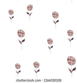 Abstract Seamless Pattern Flower With Hearts Different Colours. Elements are not cropped. Pattern under the mask. Perfect design for textile, box, posters, cards, web etc.