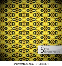 abstract seamless pattern flower lattice loop Gold vintage geometric vector illustration