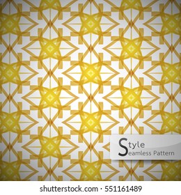 abstract seamless pattern flower lotus gold grid gradient vintage geometric vector illustration