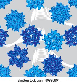 abstract seamless pattern with flowers