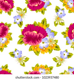 abstract seamless pattern of flowers. for card designs, greeting cards, birthday invitations, Valentine's day, party, holiday. Vector illustration.