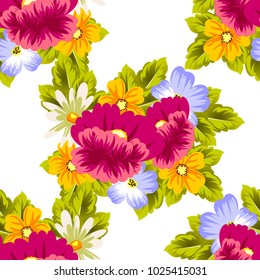 abstract seamless pattern of flowers. for card designs, greeting cards, birthday invitations, Valentine's day, party, holiday. Vector illustration.