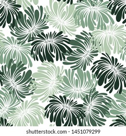 Abstract seamless pattern with flowers. Colorful floral backgound. Decorative print with plants