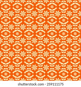 Abstract seamless pattern, flowers and decorative elements, floral background