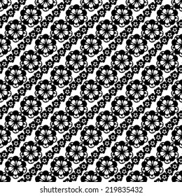 Abstract seamless pattern with flowers. Floral repeating background texture. Fabric design. Wallpaper