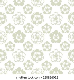 Abstract seamless pattern with flowers. Floral repeating background texture. Fabric design. Wallpaper