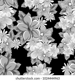 Vector Illustration Black White Tropical Plants Stock Vector (Royalty ...