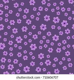 abstract seamless pattern of flowers on a purple background. For prints, cards, invitations, birthday, holidays, party, celebration, wedding, Valentine's day. Vector illustration.