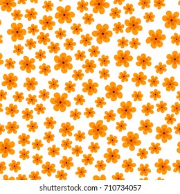 abstract seamless pattern of flowers on a white background. For prints, cards, invitations, birthday, holidays, party, celebration, wedding, Valentine's day. Vector illustration.