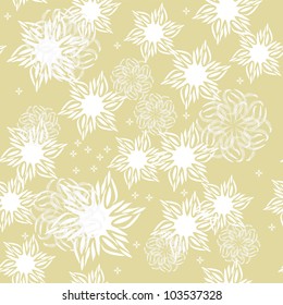 abstract seamless pattern with flowers. Vector background