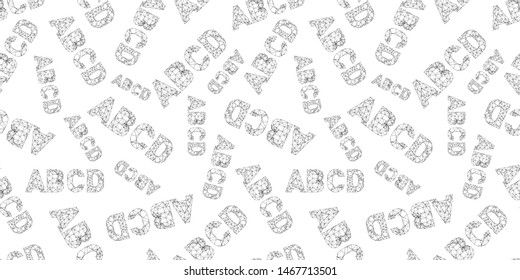 Abstract seamless pattern, font pattern, pattern design, vector eps 10.