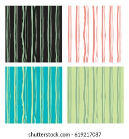Abstract seamless pattern in four color palettes. Easy change and repaint.