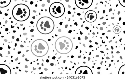 Abstract seamless pattern with furry gender symbols. Creative leopard backdrop. Vector illustration on white background