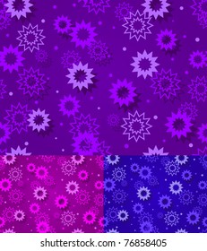 abstract seamless pattern with gears and stars. Vector illustration