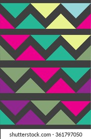Abstract seamless pattern. Geometric backdrop. Polygonal texture. Triangular texture. vector illustration on black background