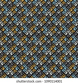 Abstract seamless pattern. Geometric background. Tile, mosaic. Fabric design
