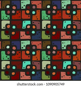 Abstract seamless pattern. Geometric background. Tile, patchwork. Fabric design