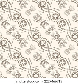Abstract seamless pattern with geometric pattern. background, wallpaper, home textile digital vector and flower shaped pattern new