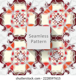 Abstract seamless pattern with geometric pattern. background, wallpaper, home textile digital vector and flower shaped pattern new. the design can be used for all purposes