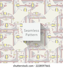 Abstract seamless pattern with geometric pattern. background, wallpaper, home textile digital vector and flower shaped pattern new. the design can be used for all purposes