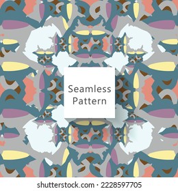 Abstract seamless pattern with geometric pattern. background, wallpaper, home textile digital vector and flower shaped pattern new. the design can be used for all purposes