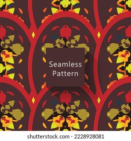 Abstract seamless pattern with geometric pattern. background, wallpaper, home textile digital vector and flower shaped pattern new