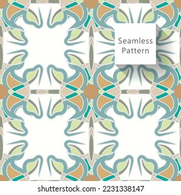 Abstract seamless pattern with geometric pattern. background, wallpaper, home textile digital vector and flower shaped pattern new