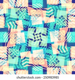 Abstract Seamless Pattern. Geometric Background.  Vector Illustration. 