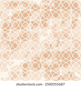 Abstract seamless pattern geometric pattern of brown theme circles texture background. simple Clothing fabric print ,circles tiles background pattern.