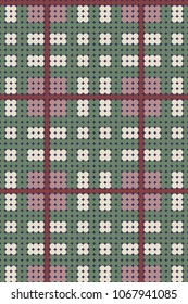 Abstract seamless pattern with geometric elements - circles, squeres and stripes