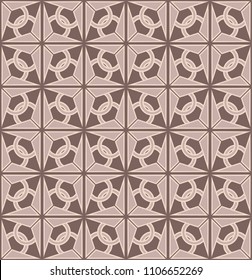 Abstract seamless pattern with geometric elements - triangles, squares,  rhombus, circles