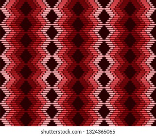  Abstract seamless pattern with geometric elements in bargello style from Italy and Florence
