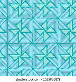 Abstract seamless pattern with geometric elements in bargello style from Italy and Florence