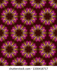  Abstract seamless pattern with geometric elements in bargello style from Italy and Florence