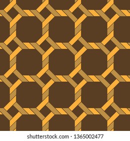 Abstract seamless pattern with geometric elements - wire mesh on dark background 