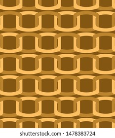 Abstract seamless pattern with geometric elements  and  braided chains