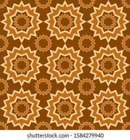 Abstract seamless pattern with geometric elements -  stars, polygons, triangles