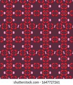 Abstract seamless pattern with geometric elements and with elements of floral ornament